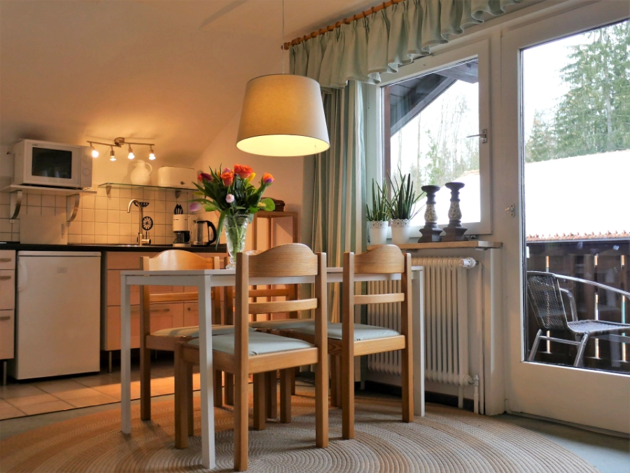 Küchen-/Wohnbereich mit Balkon